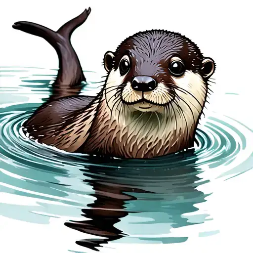 An Otter Swimming