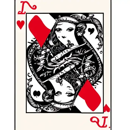 Queen Of Hearts Card And Scorpio Sign