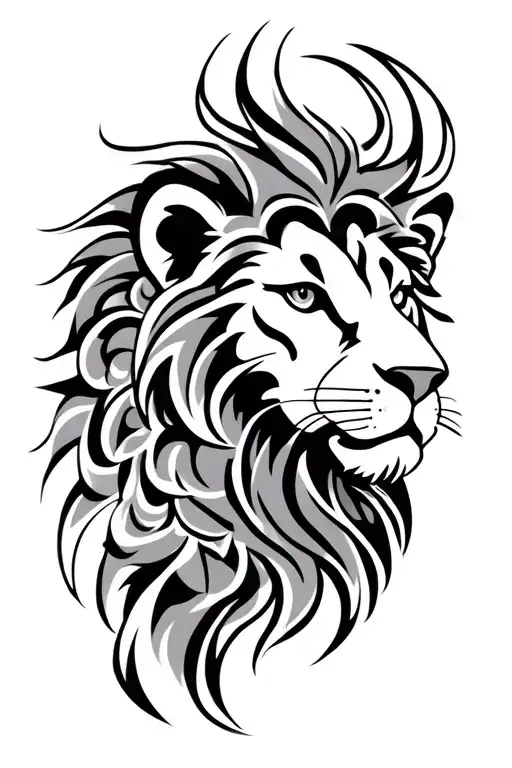 Lion Face Polynesian