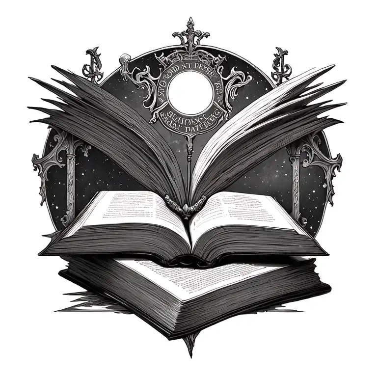 Hogwarts And Book Open