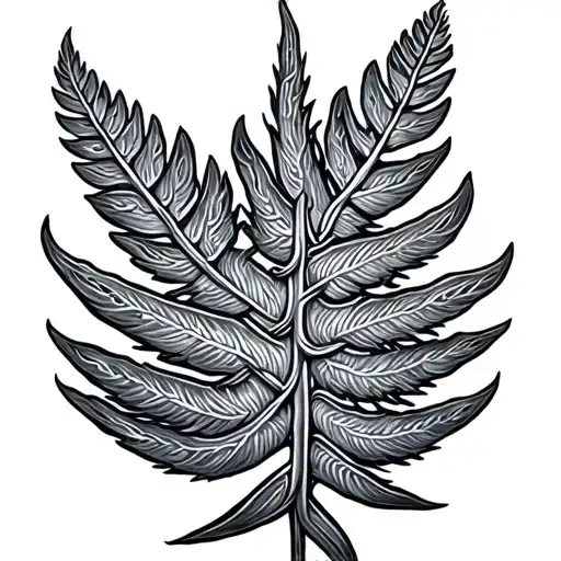 Silver Fern With Celtic Knot