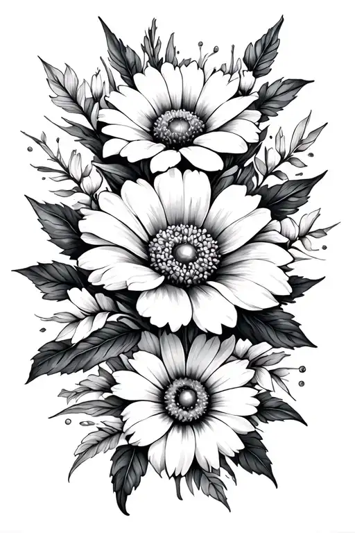 Black And White Flower Tattoo For The Forearm Included April September July August Flowers