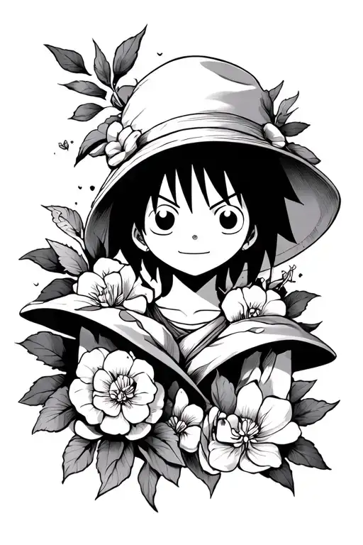 One Piece Anime Tattoo On Forearm