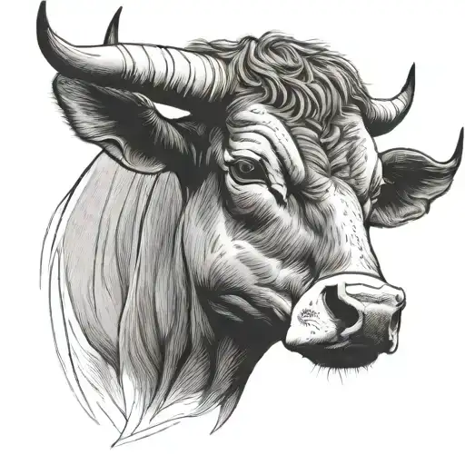 Outline Of The Side Of A Steers