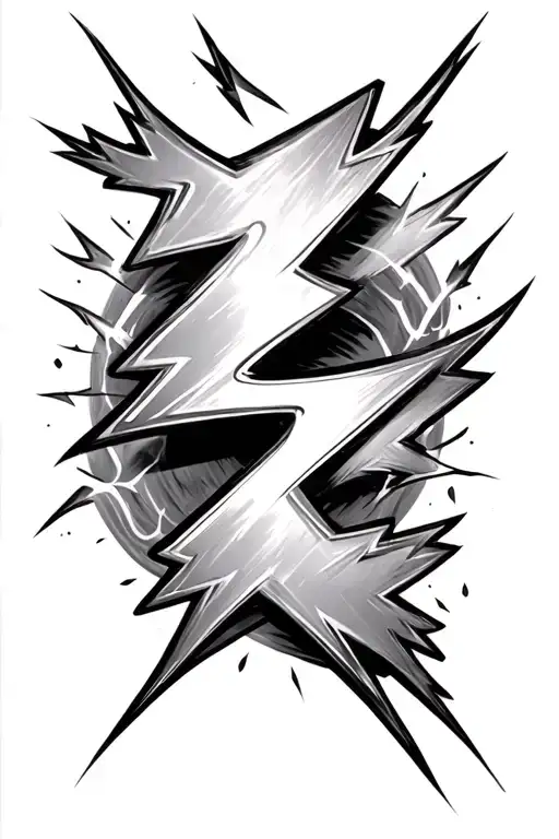 Lighting Bolts Realistic With Some Cool Designs Surrounding