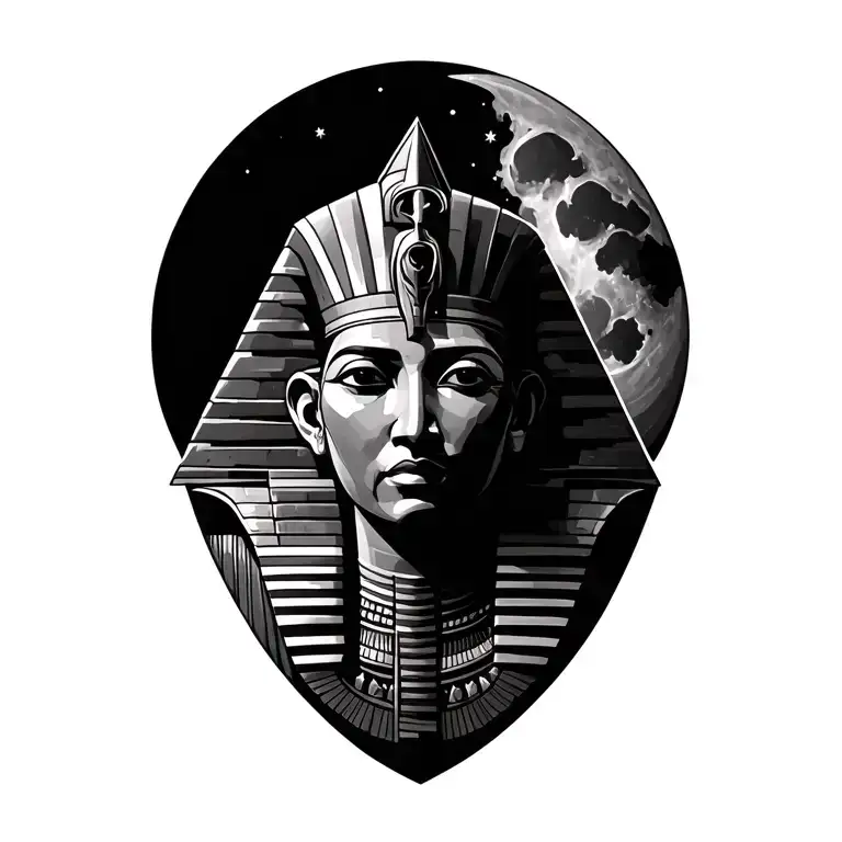 Ancient Egypt Pyramid Moon