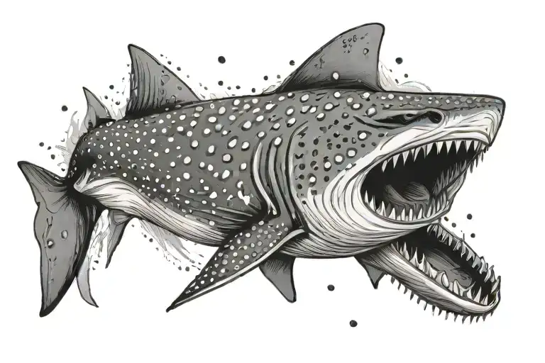 Diver Swimming Next To A Whale Shark