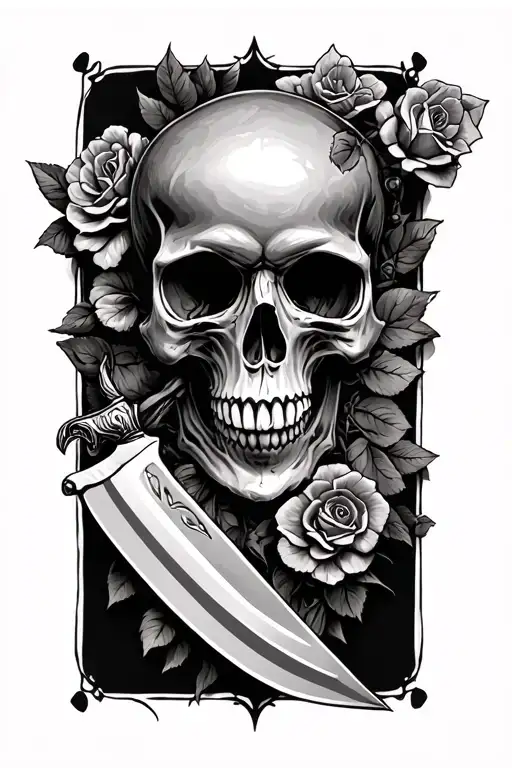 Skull And Knife