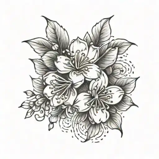 Name Inside Of Cheery Blossom