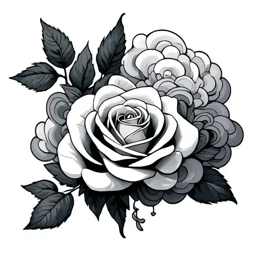 Rose And Clouds Cross