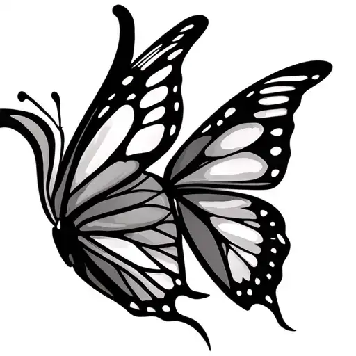 Multiple Simple Butterfly's Wings Vivid