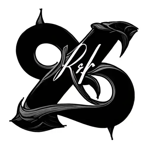 Infinity Design With D K R P Letters Hidden