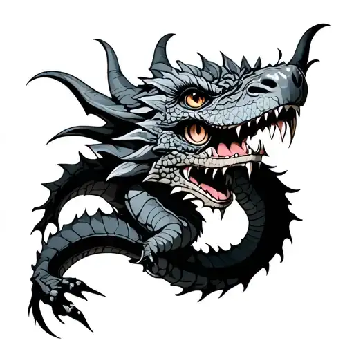 Fierce Baby Dragon Wrapped Around Wrist