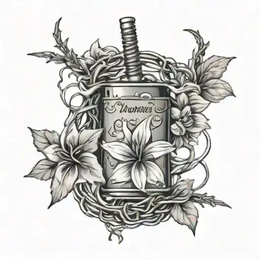 Marlboro Pack Barbed Wire And Flowers