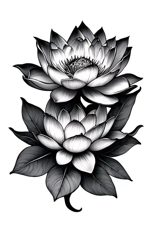 Lotus Flower Fine Line