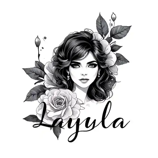 Layla Name Tatto