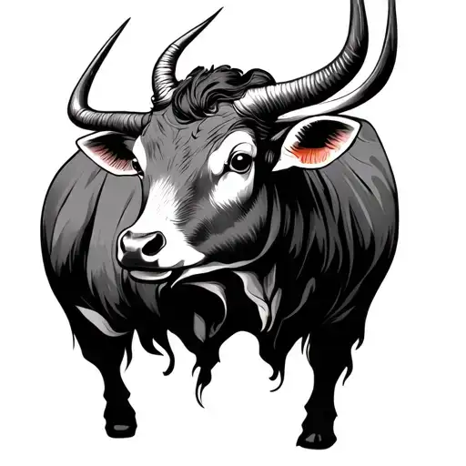 Calf Taurus Zodiac Sign Combined Japanes Style Home