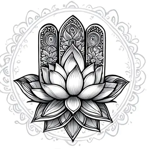 Hamsa Lotus