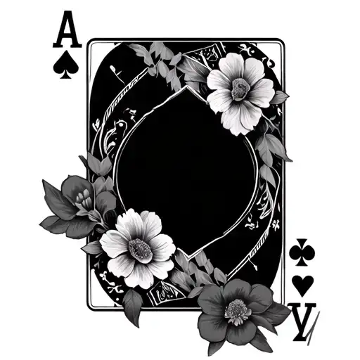 Suit Of Cards Floral