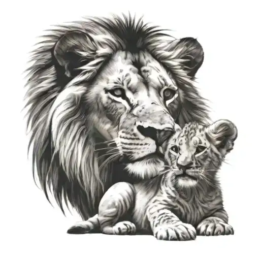 Lion And Cub