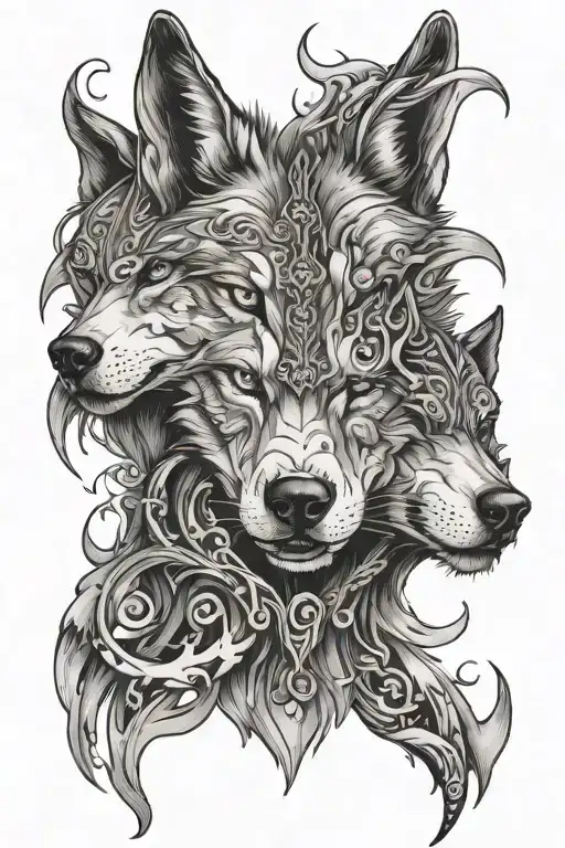 Wolf Or Dog Split Same Face One Good One Evil Speak No Evil