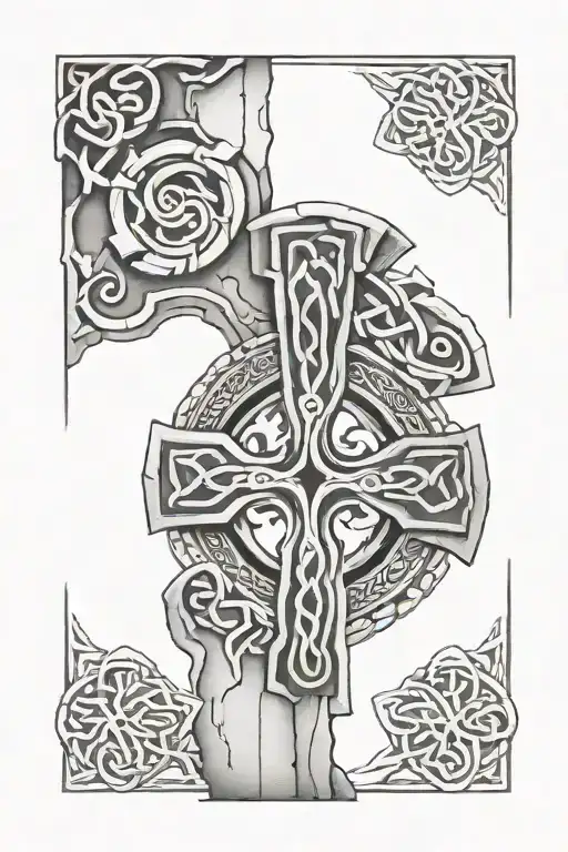 Celtic Cross Inside The Cross Section