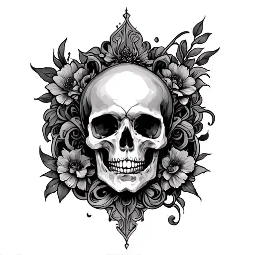 Dark Ornemental Tattoo Without Skeletton