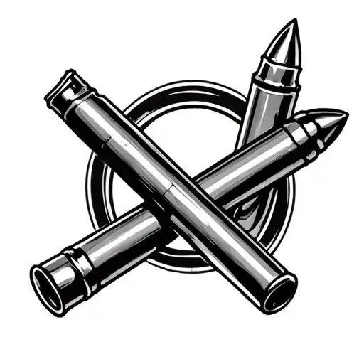 Military Small Bullets Crossed
