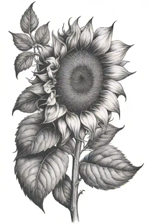 Sunflower Amidst Chaos