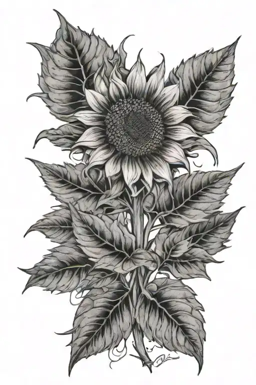 Sunflower Amidst Chaos