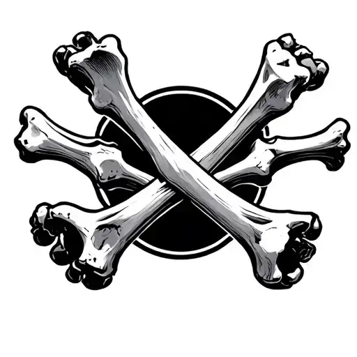 Femur Bones Crossed In An X