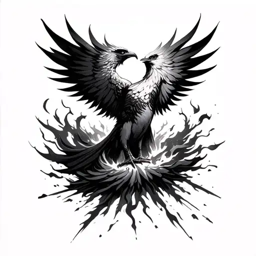 Phoenix Rising From The Ashes Symbolizing Giving Yourself Grace