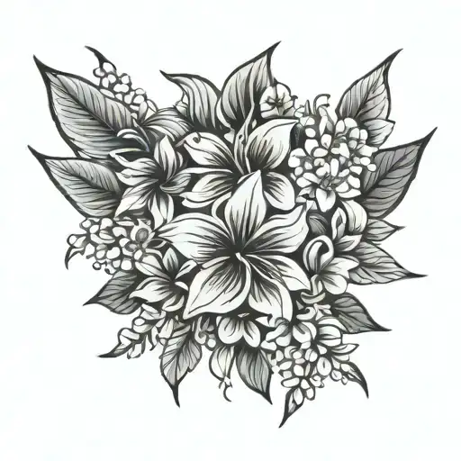 Mitsubishi Emblem And Flowers Blooming