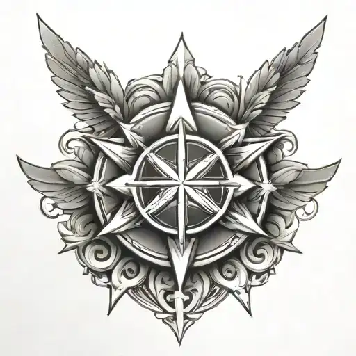 Mitsubishi Emblem Surrounded