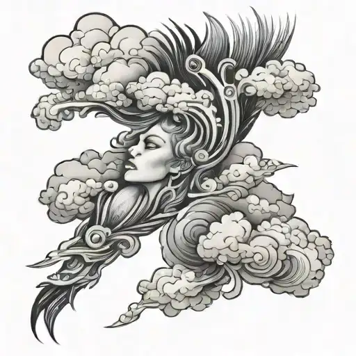 Fore Arm Sleeve With Clouds