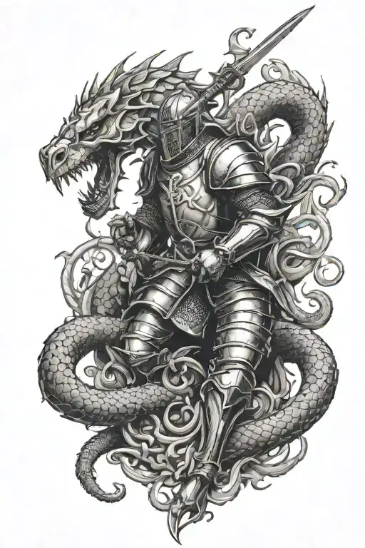 Knight With Hydra Fight Scene