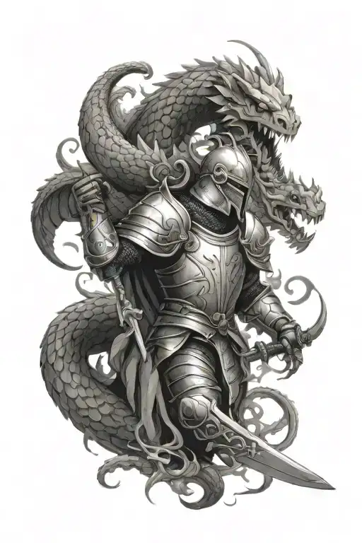 Knight With Hydra Fight Scene