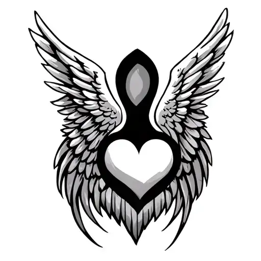 Wings With A Heart On The Back