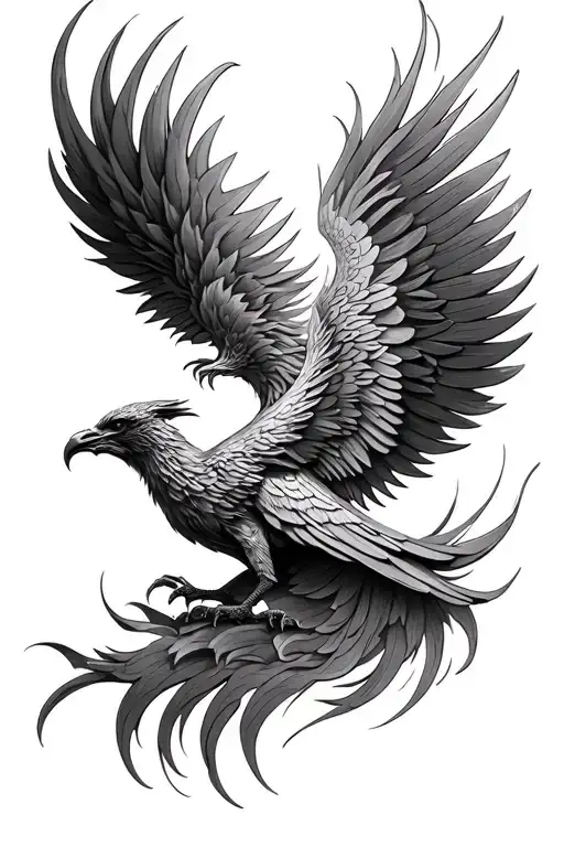 3-D Compas With Pheonix Rising Phoenix Bird