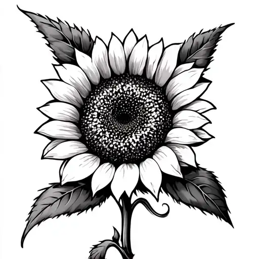 Sunflower And Railroad Track