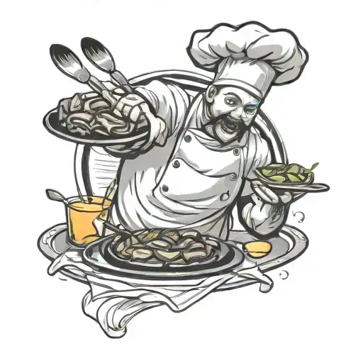 Chef Cooking Up A Storm