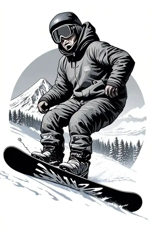 Snowboarding Nose Grab With Mt Hood Behind Him