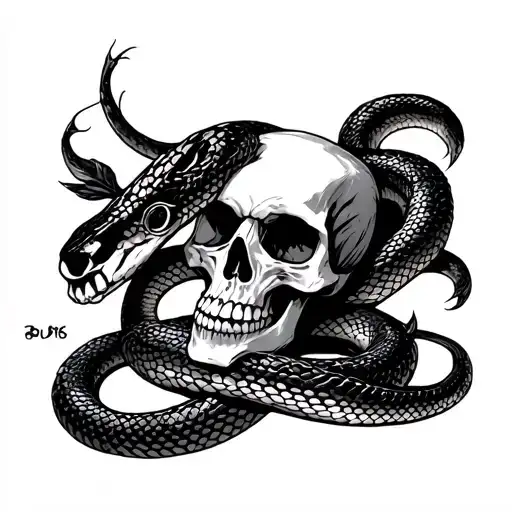 Skull And Snake