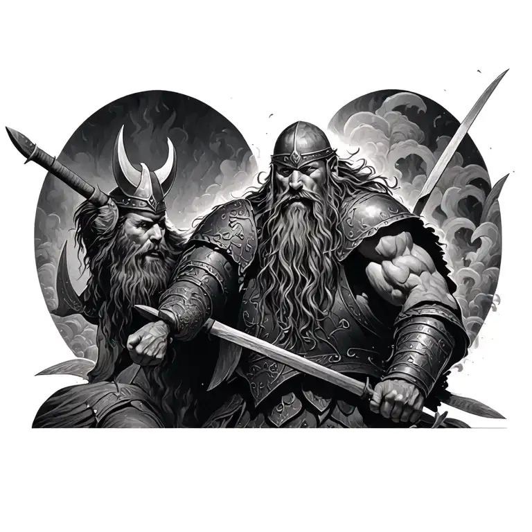 Viking Battle In Wax