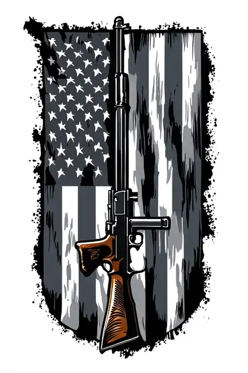 Second Amendment Garrison Flag Rifle
