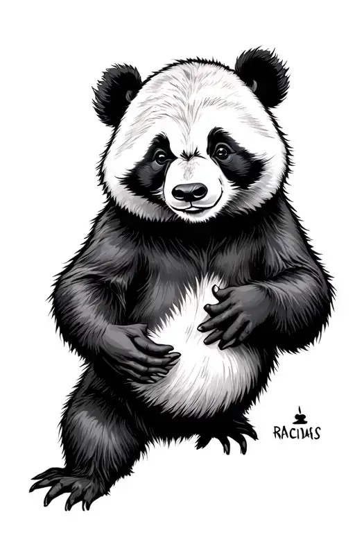 Racoon Handing Out With A Panda Bear
