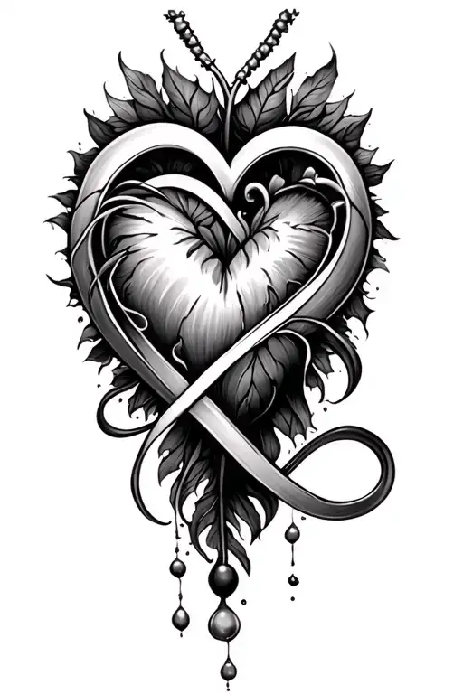 Eternity Heart Infinity Symbol Intertwined