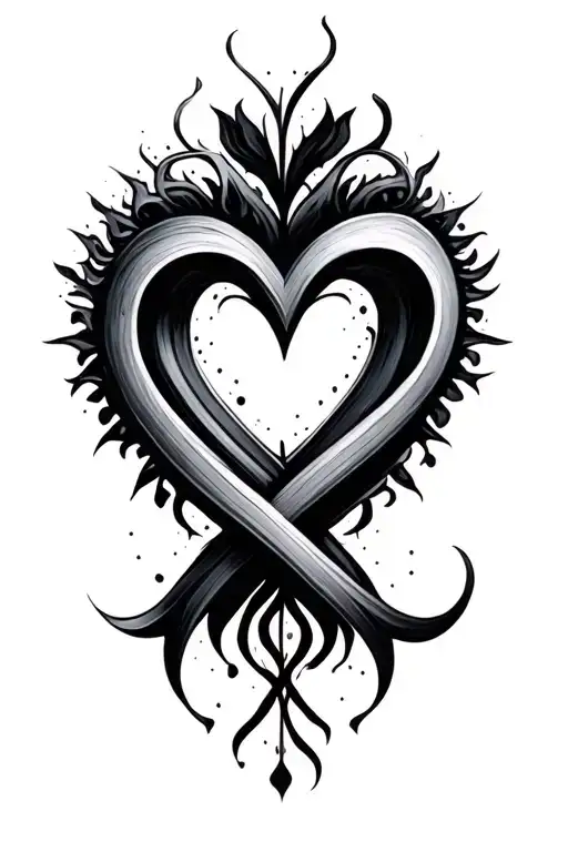 Eternity Heart Infinity Symbol Intertwined