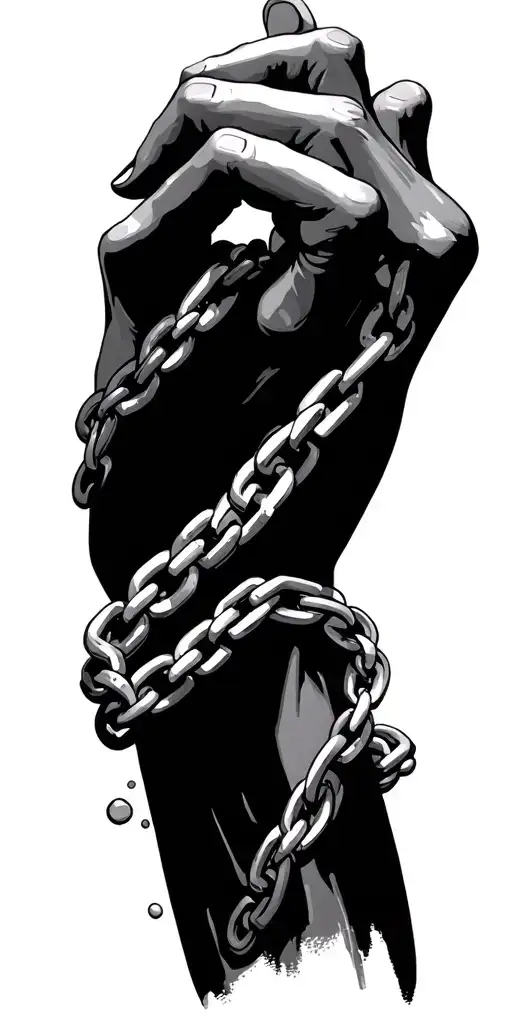 Chain And Hand Holding