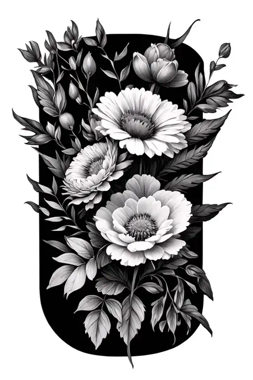 March February June Birth Flowers Bouqet Tied